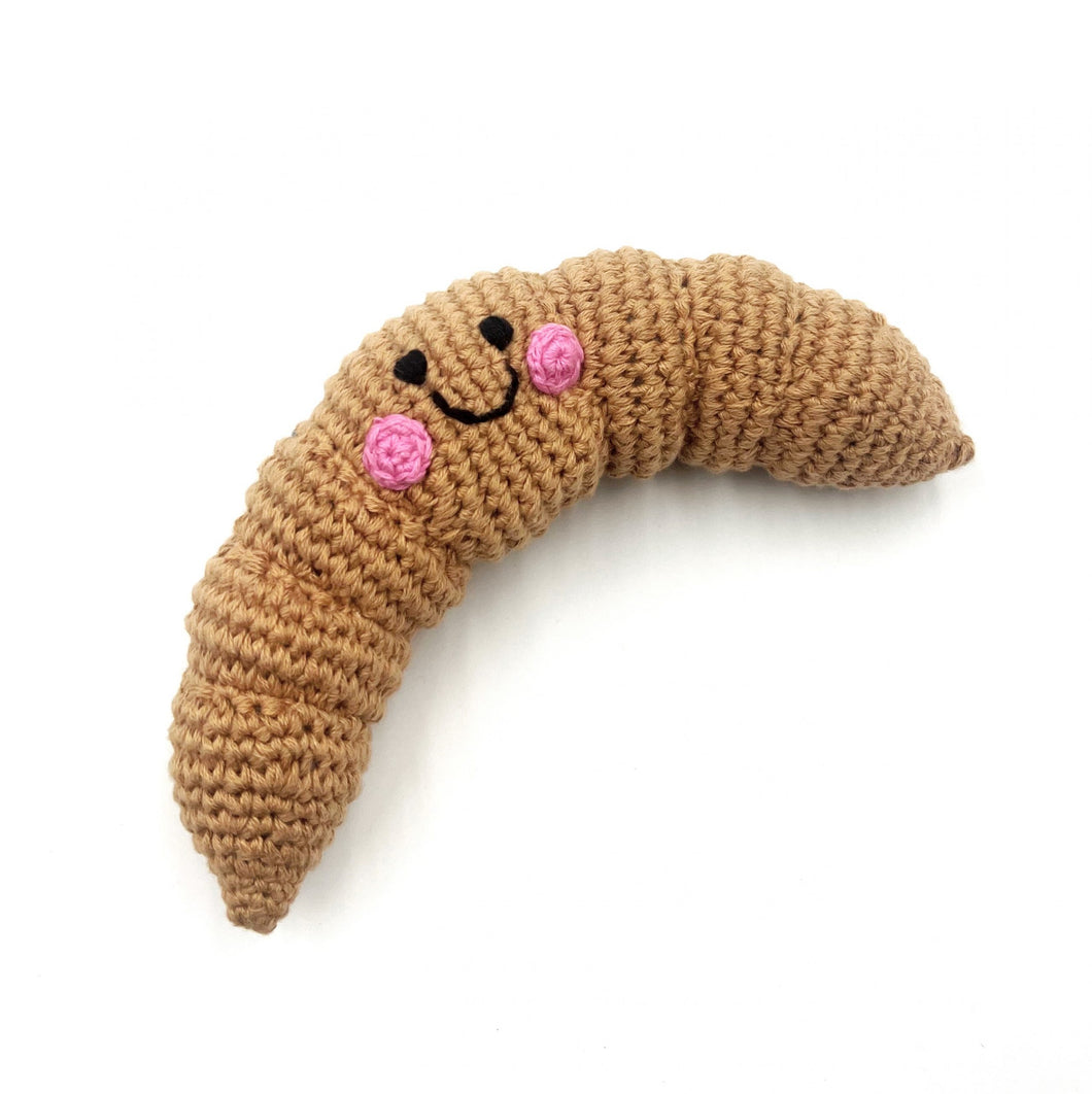 Fair Trade Pebble Croissant Rattle