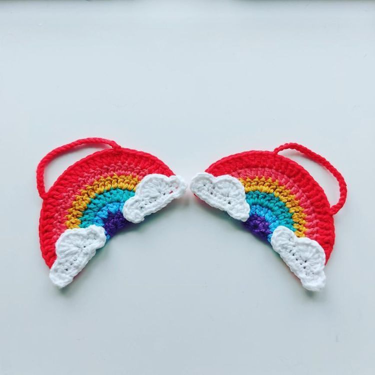 Rainbow Crochet Wall Hanger