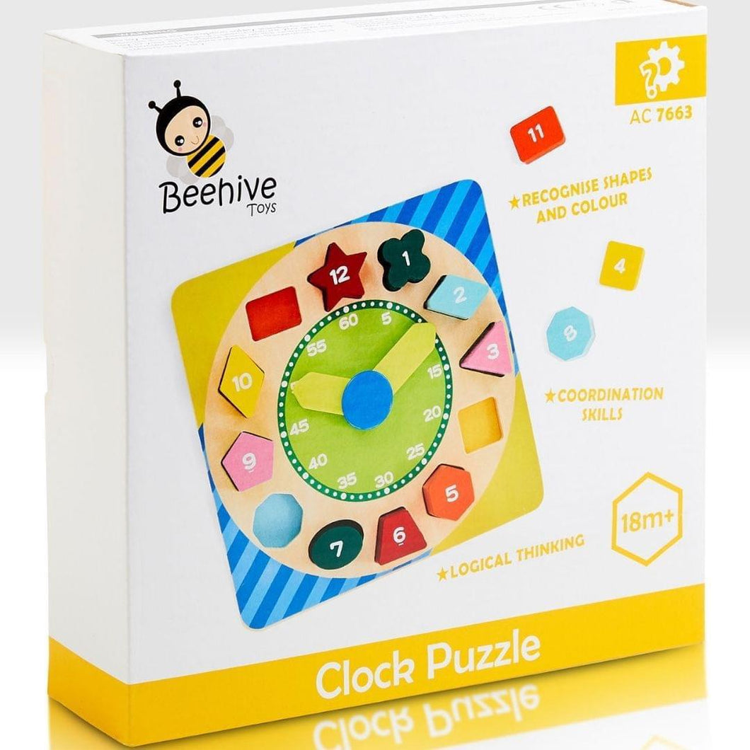 Beehive Wooden Clock Puzzle