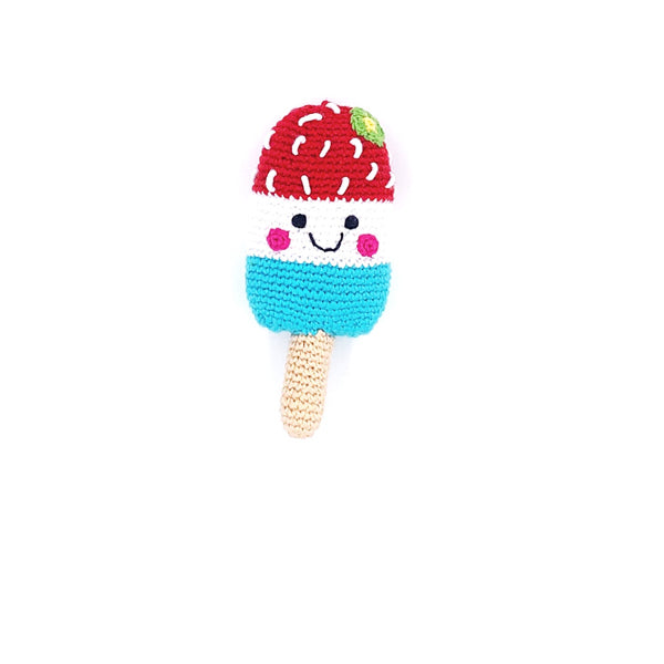 Pebble Friendly Ice Lolly Rattle