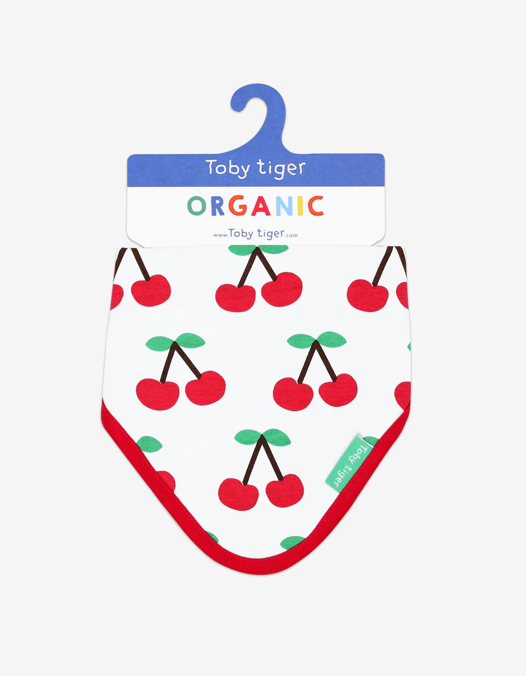 Toby Tiger Organic cherry Dribble Bib