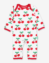 Load image into Gallery viewer, Organic Cherry Print Sleepsuit
