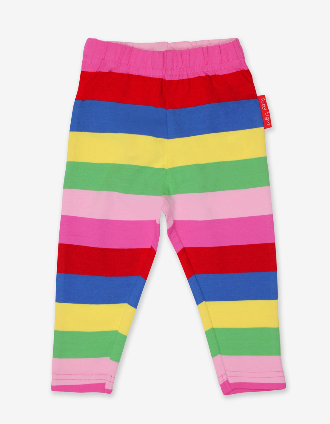 Toby Tiger Organic Pink Multi Stripe Leggings