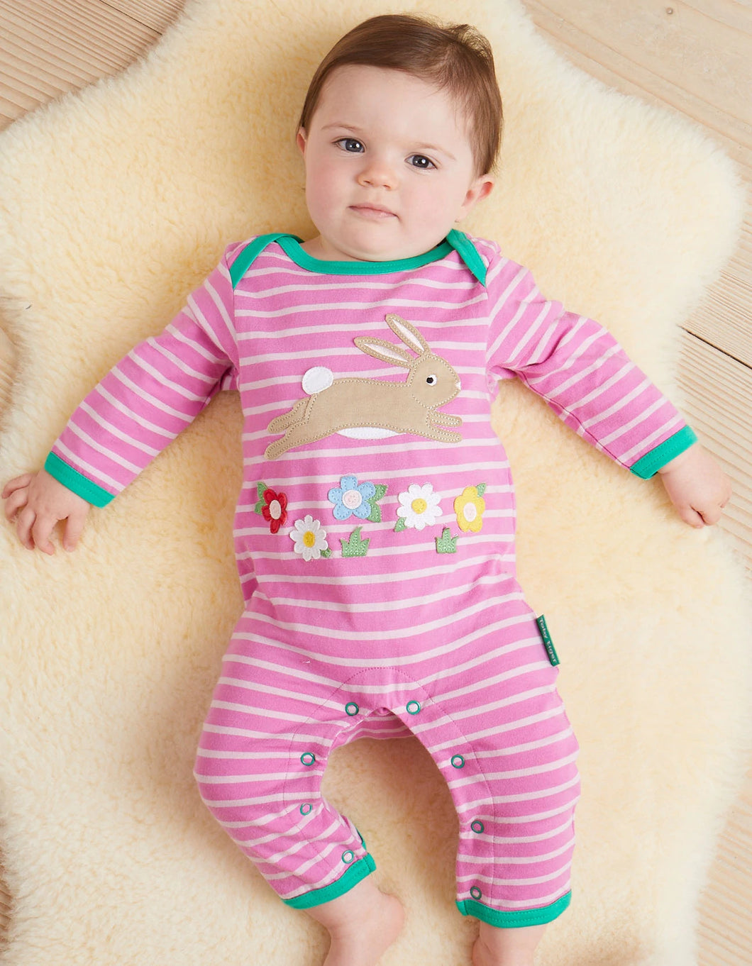 Toby Tiger Organic Rabbit Sleepsuit