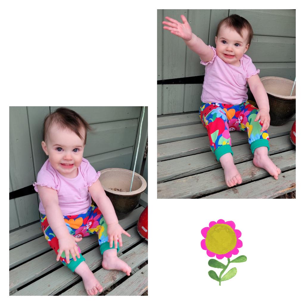Toby Tiger Organic Fruit Flower Yoga Pants
