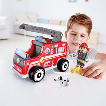 Load image into Gallery viewer, Hape Wooden Fire Engine
