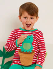 Load image into Gallery viewer, Toby Tiger Frog Appliqué lift the flap t-shirt
