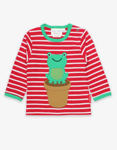 Load image into Gallery viewer, Toby Tiger Frog Appliqué lift the flap t-shirt
