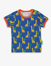 Load image into Gallery viewer, Toby Tiger Organic Giraffe Print T-Shirt
