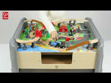 Load and play video in Gallery viewer, Hape Railway Train Table - SALE COLLECTION ONLY
